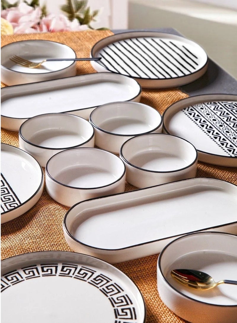 Kitchen Life Sio Savior 14-Piece Serving 6-Person Ceramic Breakfast Set – Made in Turkey - Image 5